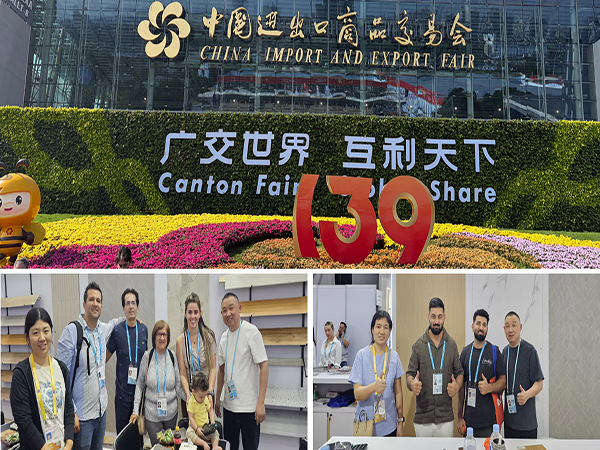 Group photo of company employees and potential exhibitors