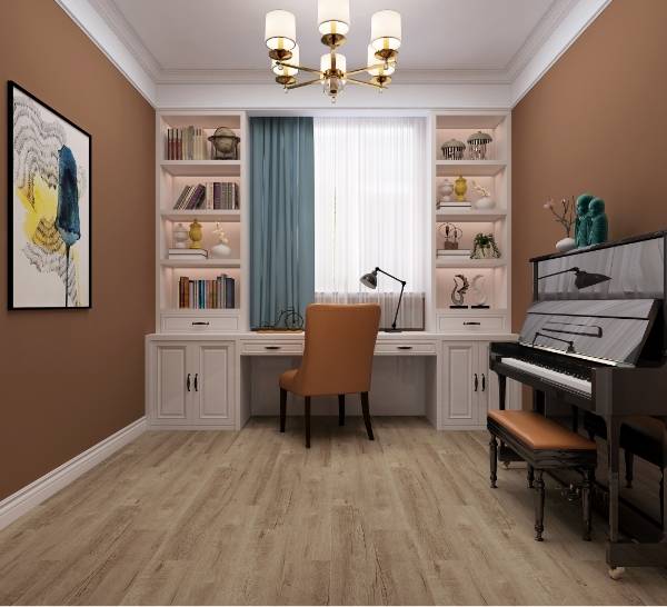 UTOP-1808 SPC flooring for piano room
