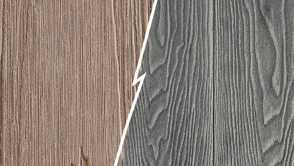 Estilos de textura de superficie de pisos de WPC fabricados con procesos de coextrusión y estampado