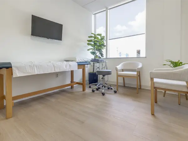 Healthcare SPC flooring used in treatment rooms