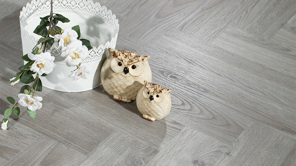 Dos owls en pisos de espiga