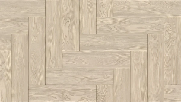 El piso SPC en la sala de estar se instala en un patrón de espiga con una textura marrón.