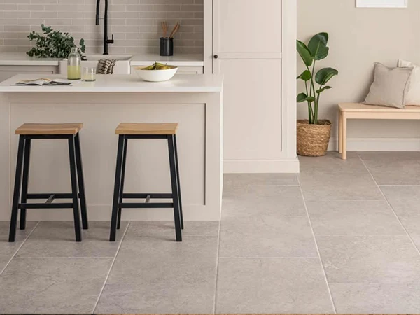 Ceramic tile used in the kitchen