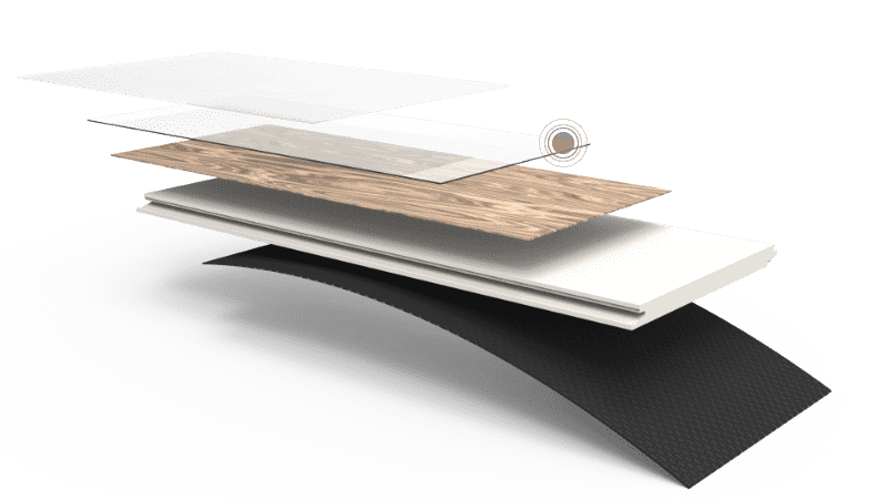 The structural decomposition diagram of SPC flooring