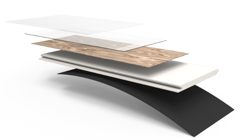 The structural decomposition diagram of SPC flooring