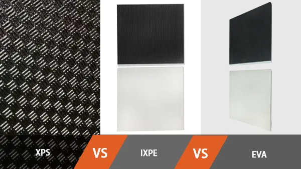 Three types of SPC floor underlayment