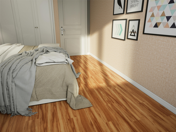 SPC flooring in a bedroom