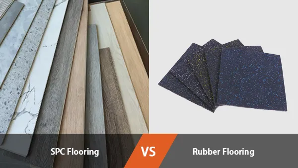 Tabla de comparación de pisos SPC y pisos de caucho