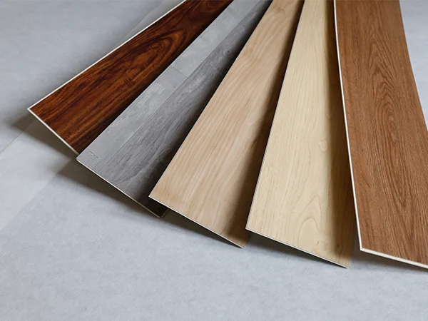 SPC flooring in several different shades