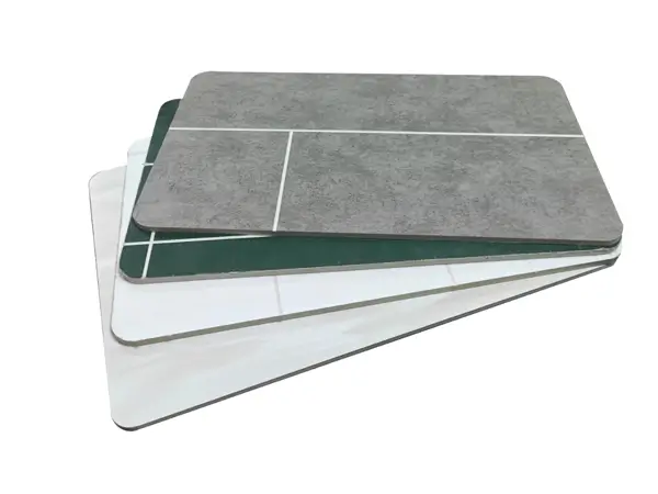 Solid color SPC wall panels with 4 different patterns