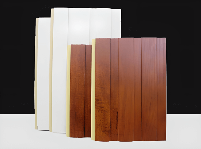 2 natural wood grain SPC wall panels