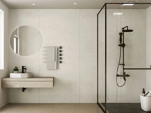 SPC bathroom wall panels have a smooth, stain-resistant surface that is easy to maintain.