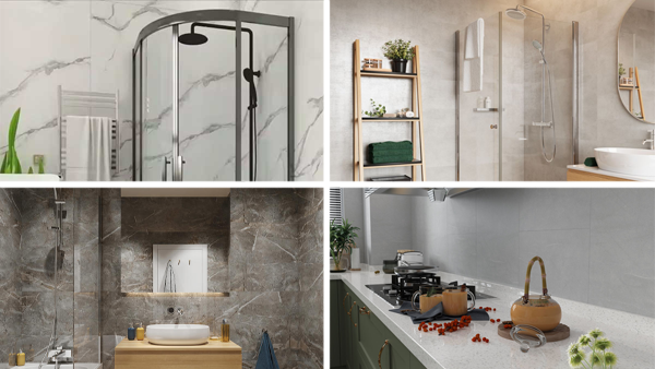 Paneles de pared SPC utilizados en baños y cocinas