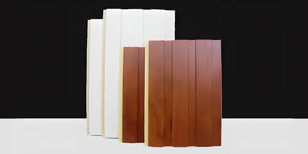 Various white and brown solid color SPC wall panel