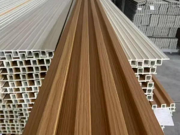 Batch of wood-grain WPC wall panel profiles