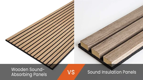 Comparación entre paneles de madera que absorben el sonido y paneles de aislamiento acústico