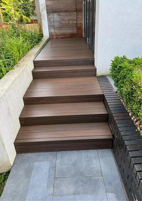 Wooden stairs of a house.