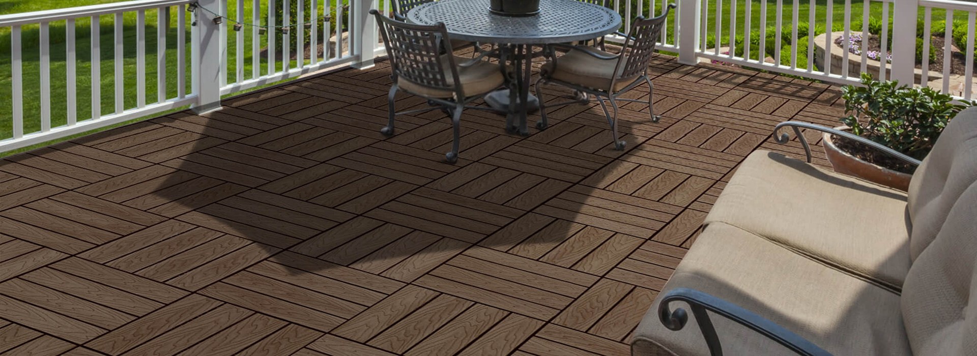 A terrace with WPC decking.